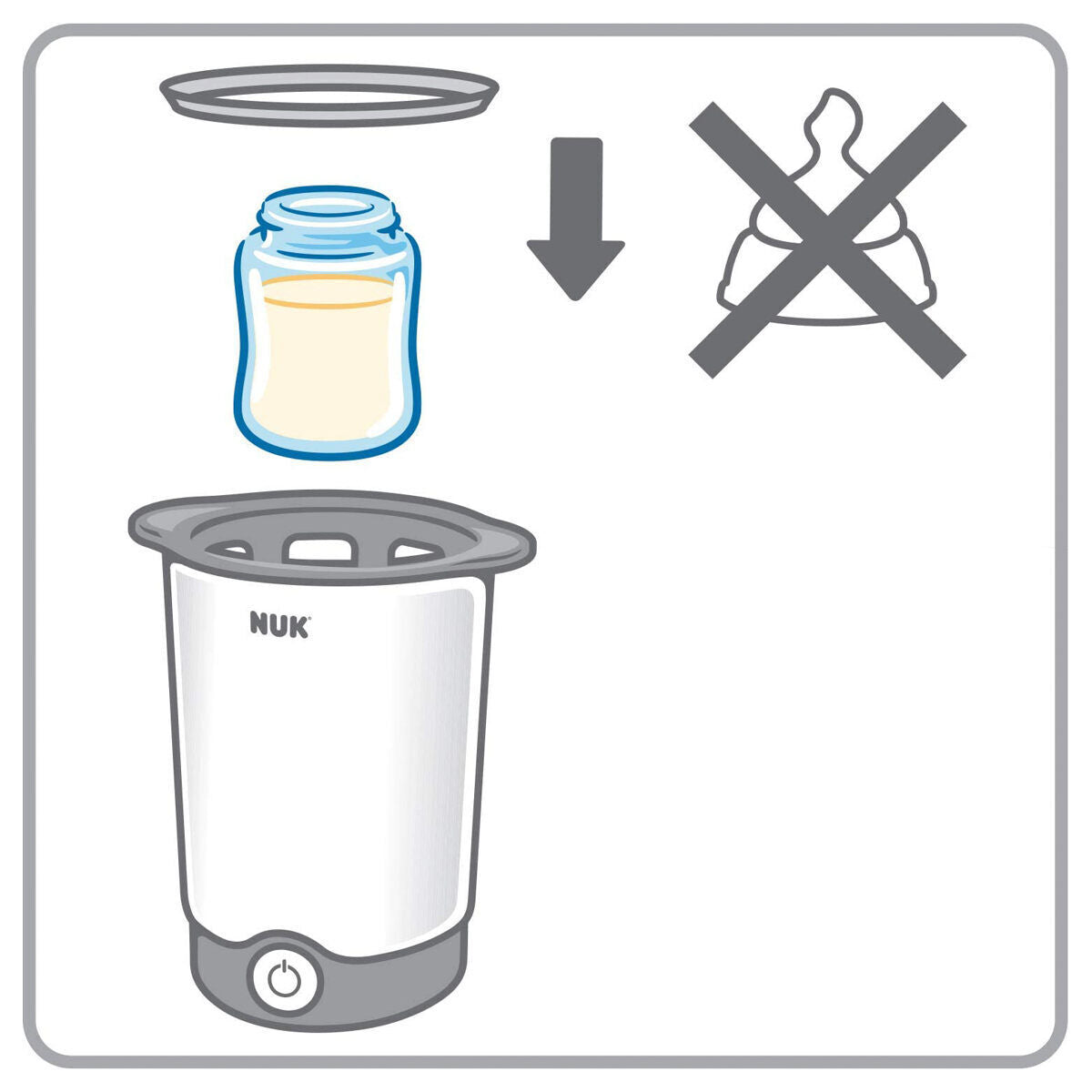 NUK Thermo Express Bottle Warmer White Age Newborn & Above Peekaboo