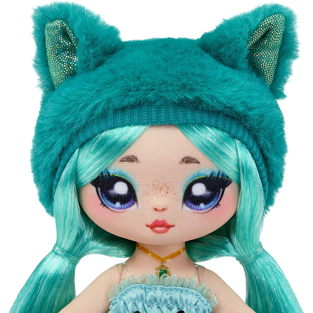 Na! Na! Na! Surprise Sweetest Gems Emery Moss 7.5" Fashion Doll Emerald Birthstone Inspired with Teal Hair, Smocked Satin Dress & Brush  Multicolor Age- 3 Years & Above