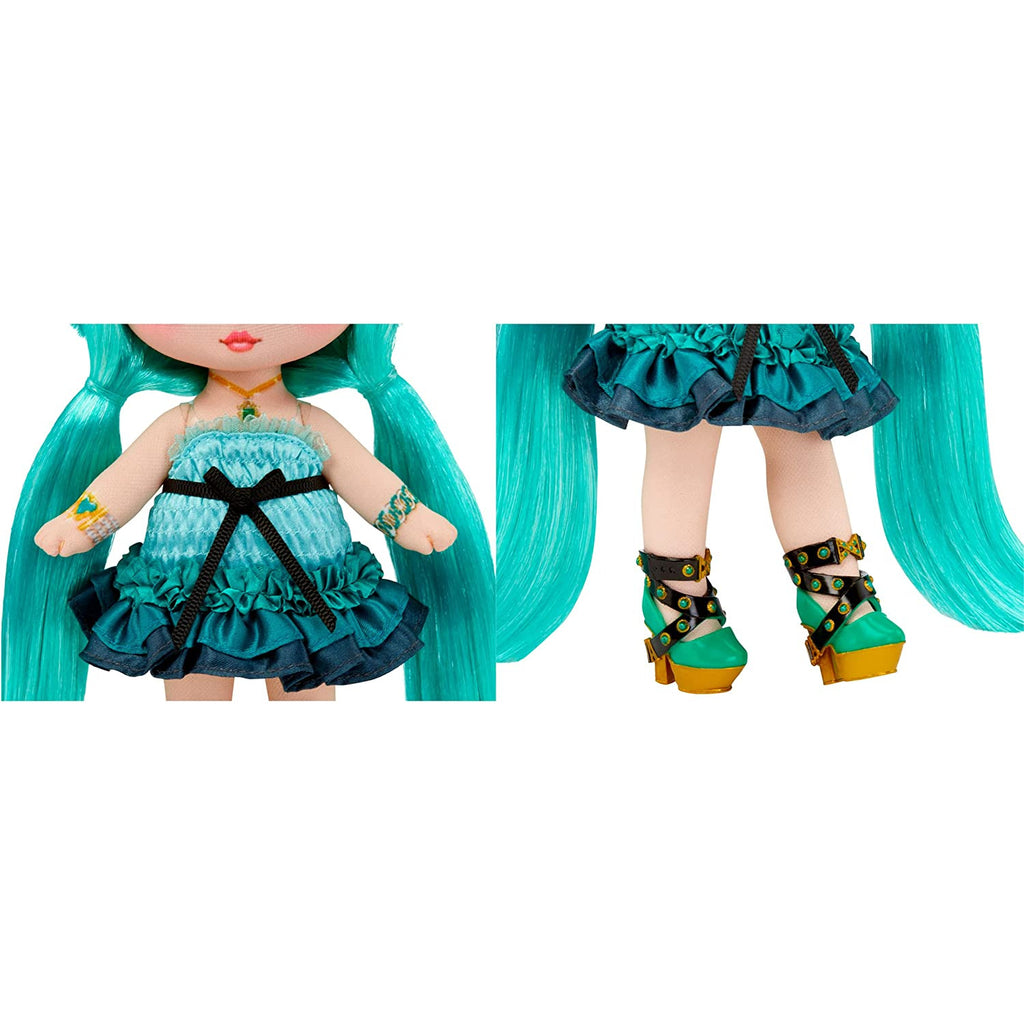 Na! Na! Na! Surprise Sweetest Gems Emery Moss 7.5" Fashion Doll Emerald Birthstone Inspired with Teal Hair, Smocked Satin Dress & Brush  Multicolor Age- 3 Years & Above
