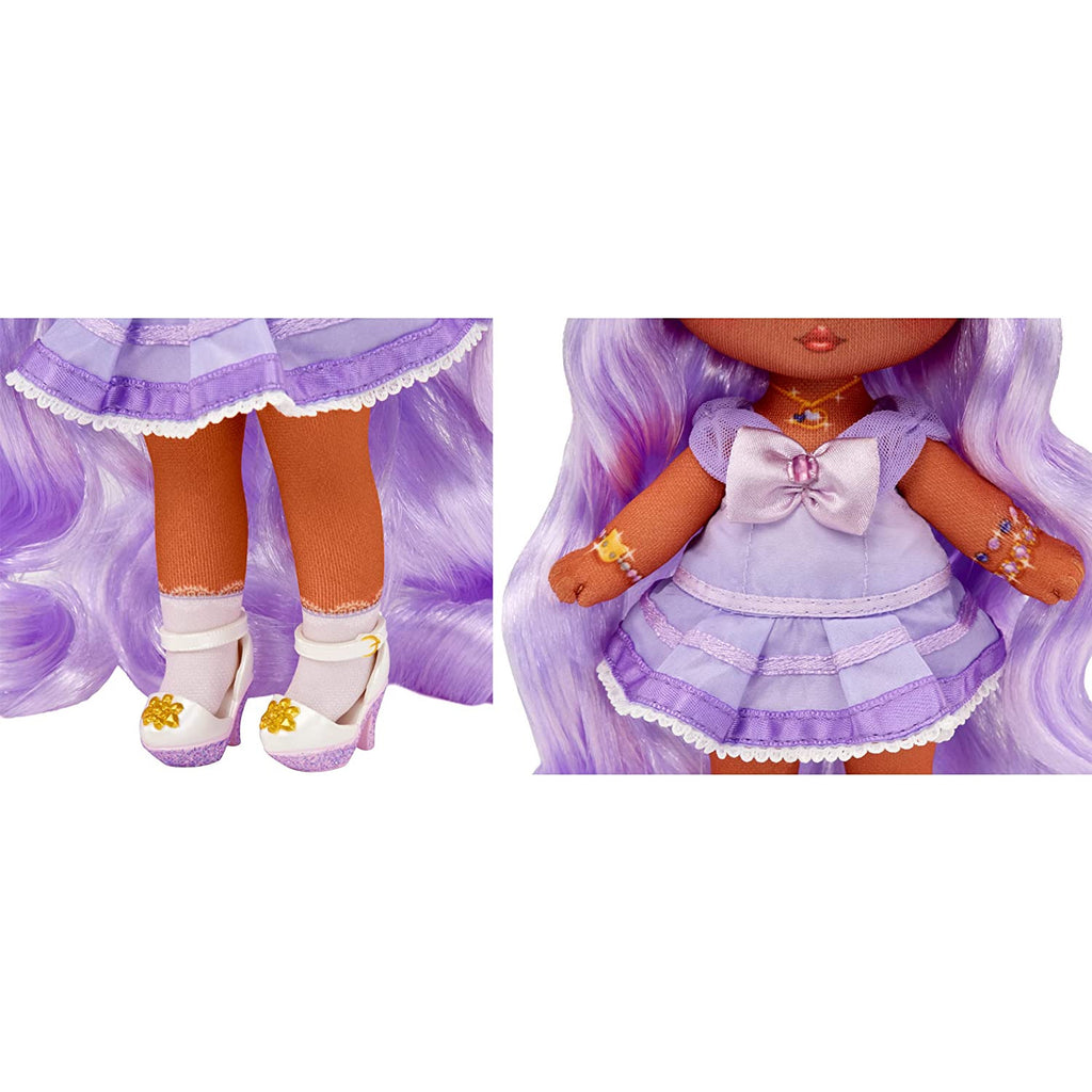 Na! Na! Na! Surprise Sweetest Gems Juno Summers 7.5" Fashion Doll Light Amethyst Birthstone Inspired with Lavender Hair, Purple Dress & Brush  Multicolor Age- 3 Years & Above