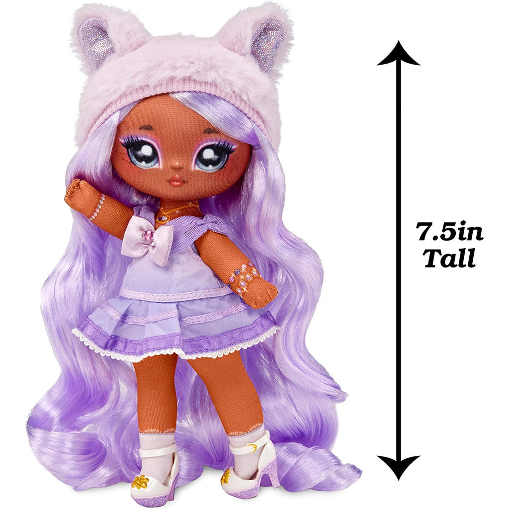 Na! Na! Na! Surprise Sweetest Gems Juno Summers 7.5" Fashion Doll Light Amethyst Birthstone Inspired with Lavender Hair, Purple Dress & Brush  Multicolor Age- 3 Years & Above