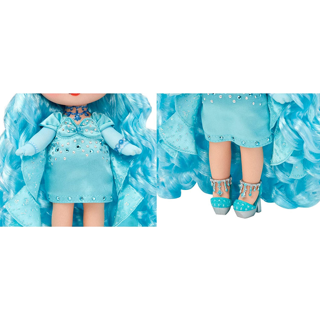 Na! Na! Na! Surprise Sweetest Gems Marina Tealstone 7.5" Fashion Doll Aquamarine Birthstone Inspired with Blue Hair, Charmeuse Dress & Brush Multicolor Age- 3 Years & Above