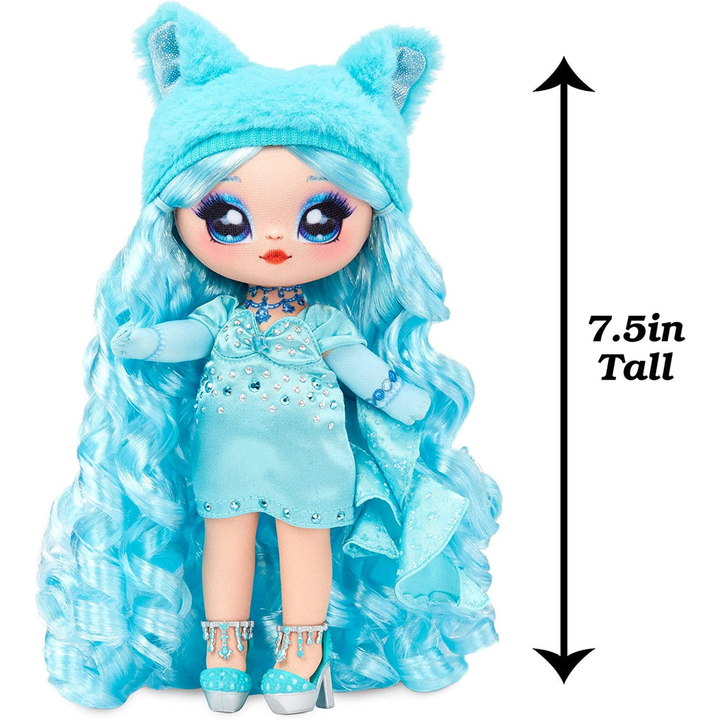 Na! Na! Na! Surprise Sweetest Gems Marina Tealstone 7.5" Fashion Doll Aquamarine Birthstone Inspired with Blue Hair, Charmeuse Dress & Brush Multicolor Age- 3 Years & Above