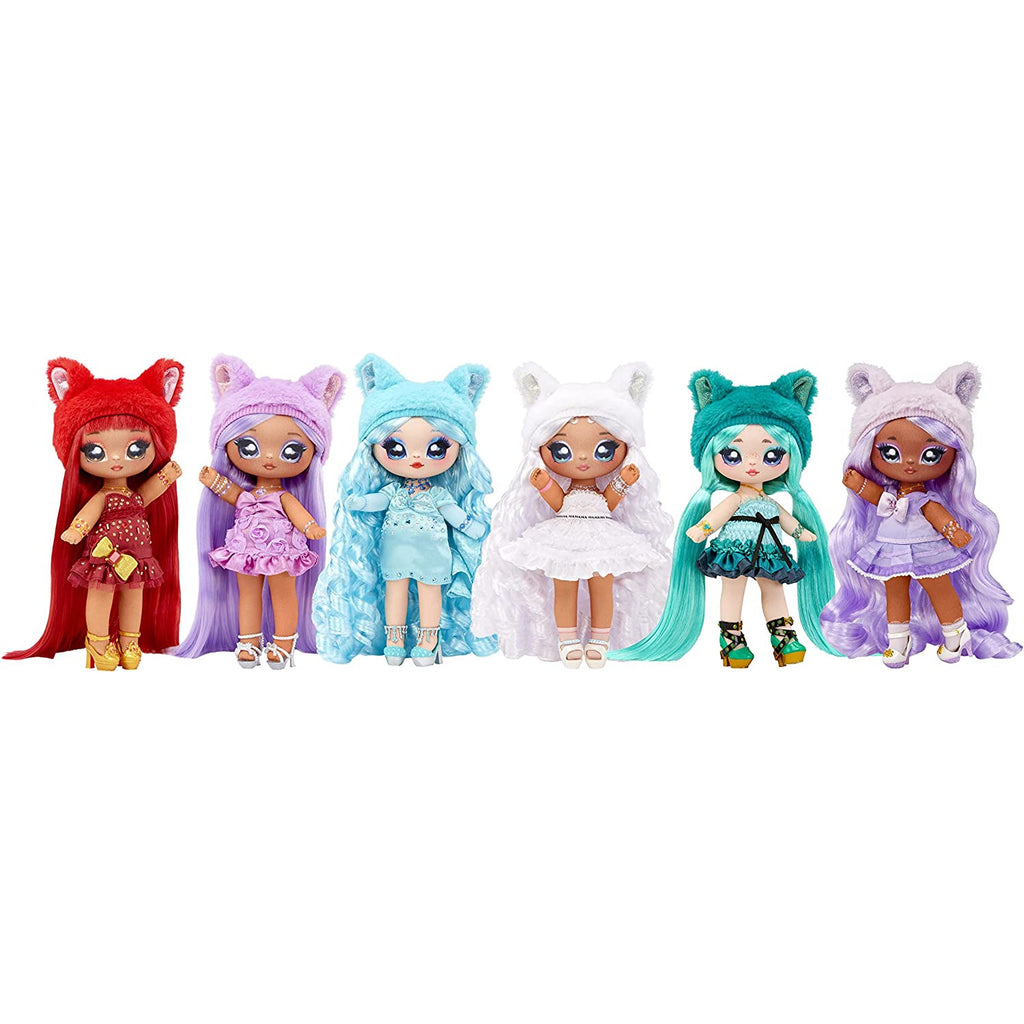 Na! Na! Na! Surprise Sweetest Gems Marina Tealstone 7.5" Fashion Doll Aquamarine Birthstone Inspired with Blue Hair, Charmeuse Dress & Brush Multicolor Age- 3 Years & Above