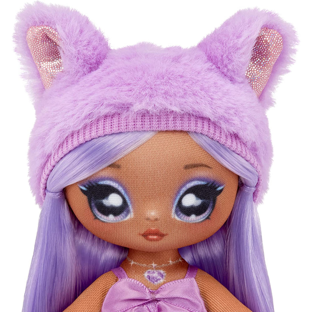 Na! Na! Na! Surprise Sweetest Gems Valentina Lovely 7.5" Fashion Doll Amethyst Birthstone Inspired with Purple Hair, Satin Dress & Brush  Multicolor Age- 3 Years & Above