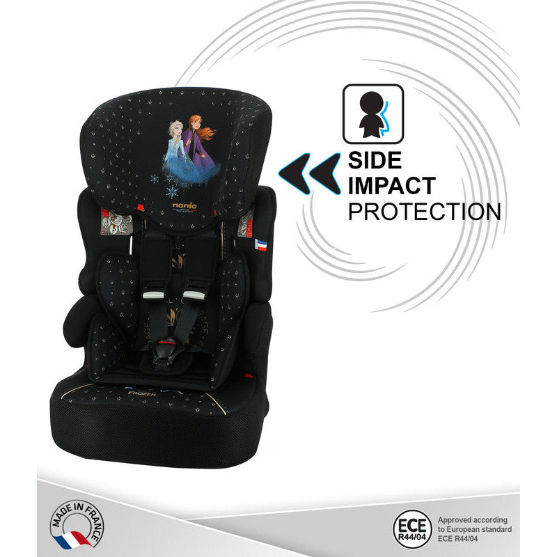Nania Beline Carseat For Group 1 2 3 Frozen Royal Courage Age 2 Years to 10 Years Holds from 9kg to 36kg Peekaboo