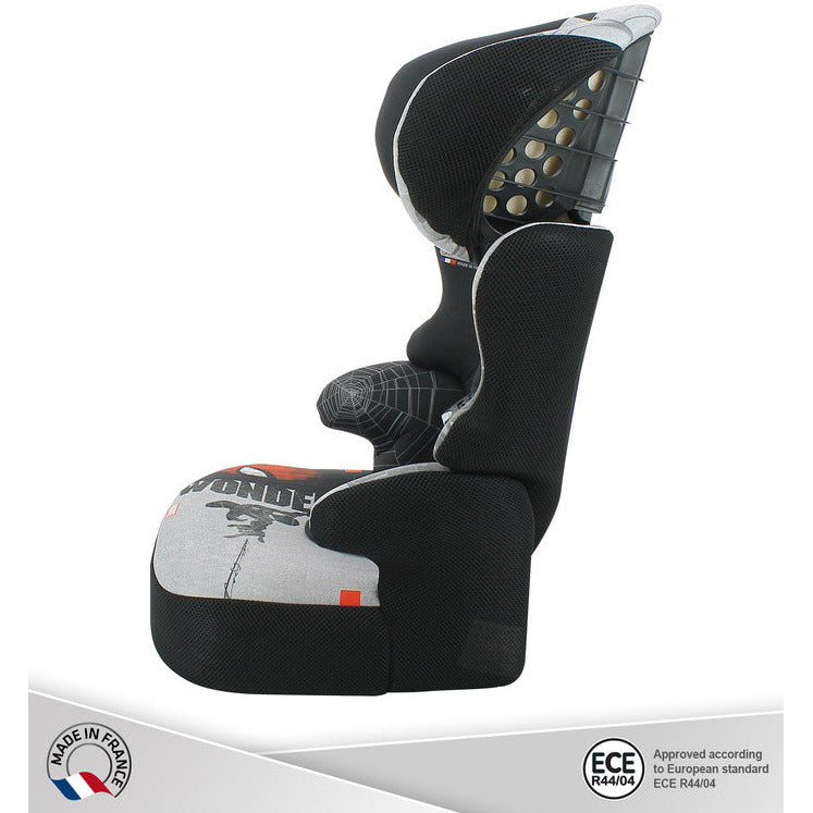 Nania Beline Carseat For Group 1/2/3 Spiderman Age- 2 Years to 10 Years (Holds from 9kg to 36kg)