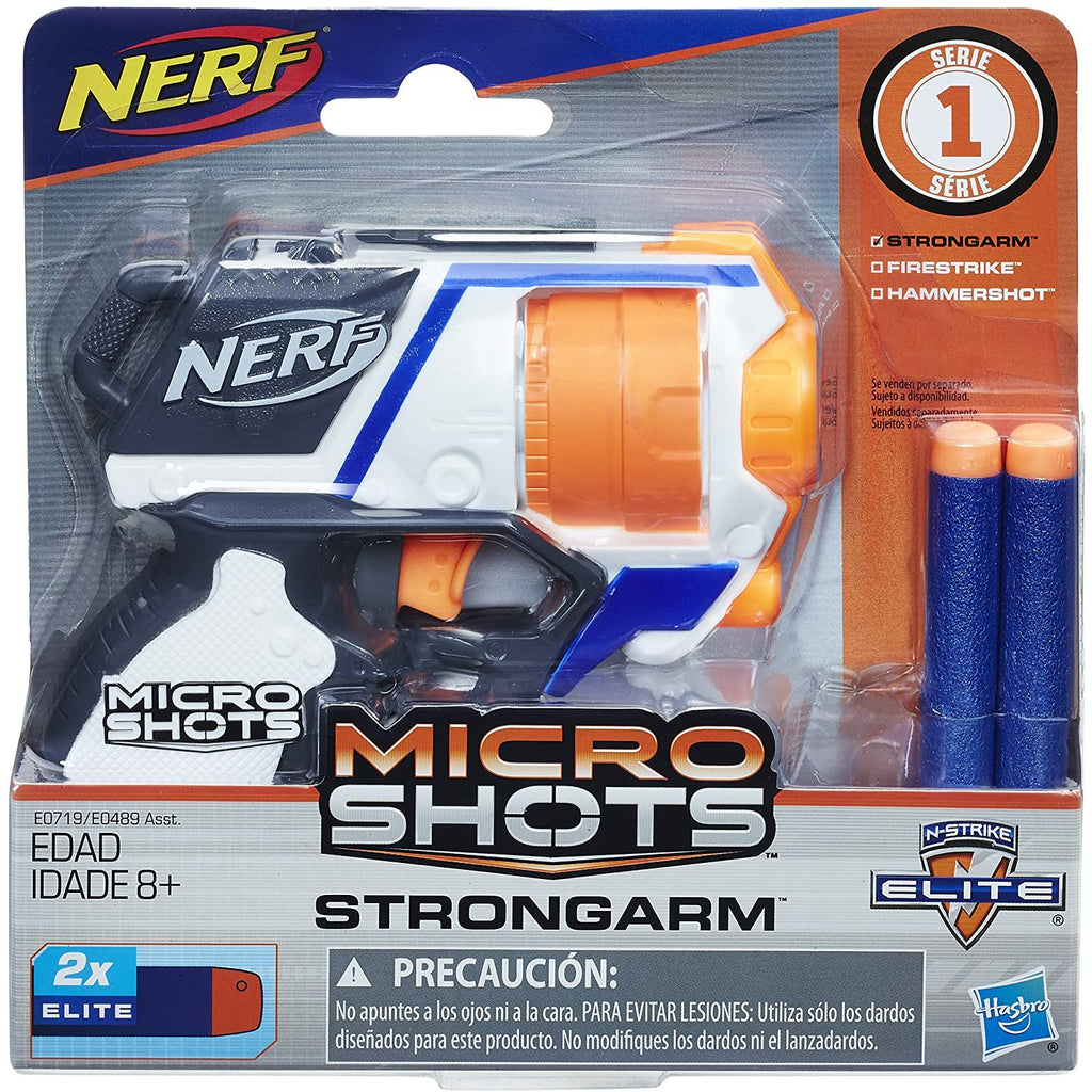 Hasbro Nerf Microshots Strongarm Blaster and Combats 8Y+ Boy
