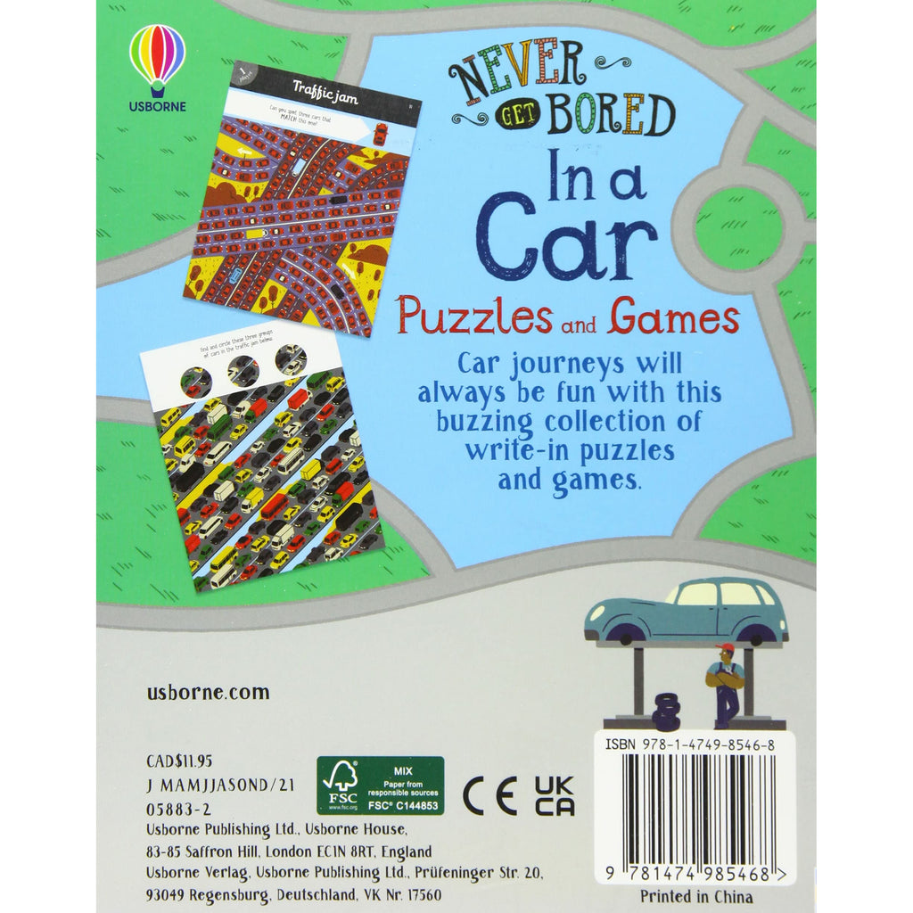 Never Get Bored in a Car Puzzles & Games by Lan Cook