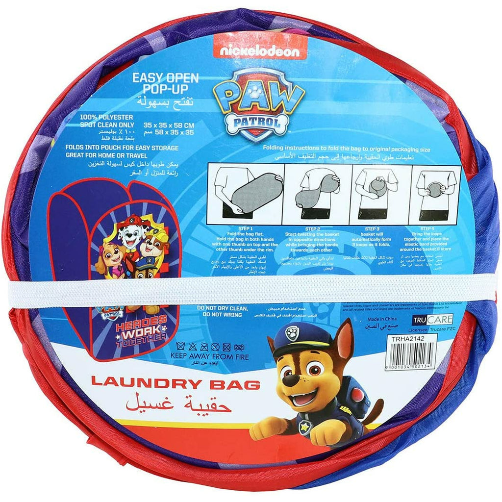 Nickelodeon Paw Patrol Hamper Laundry Toys Washing Tidy Bin Storage Pop Up Basket Kids Bag Kids