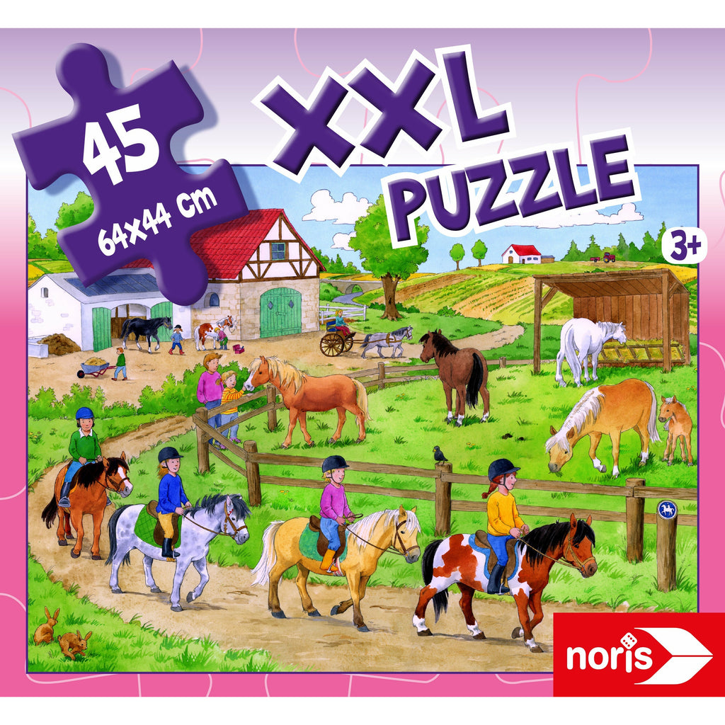 Noris Noris - Xxl Puzzle Pony Farm, 45Pcs Multicolor Age-3 Years & Above