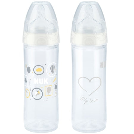 Nuk Classic Baby Feeding Bottle Set of 2 250ML Neutral Age- 6 Months to 18 Months