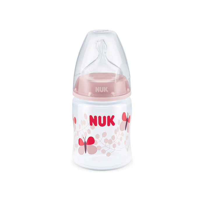 NUK First Choice Silicone Teat Bottle Assorted 150ml Age- Newborn and Above