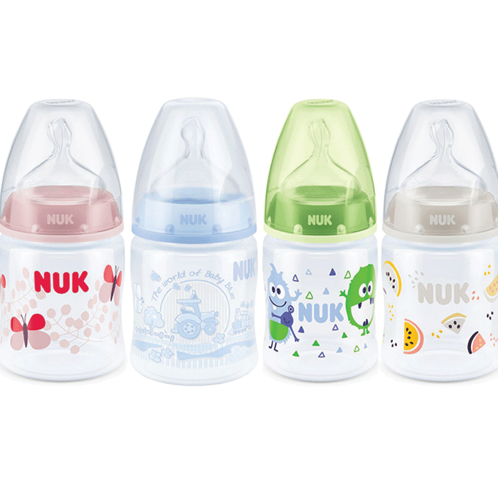 NUK First Choice Silicone Teat Bottle Assorted 150ml Age- Newborn and Above