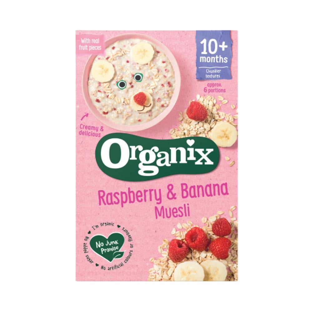 Organix Cereals Stage-3 Raspberry & Banana Muesli 200g 4 Pack 10m+