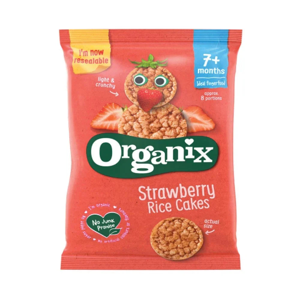 Organix Strawberry Rice Cakes 40g 7m+ - Peekaboo
