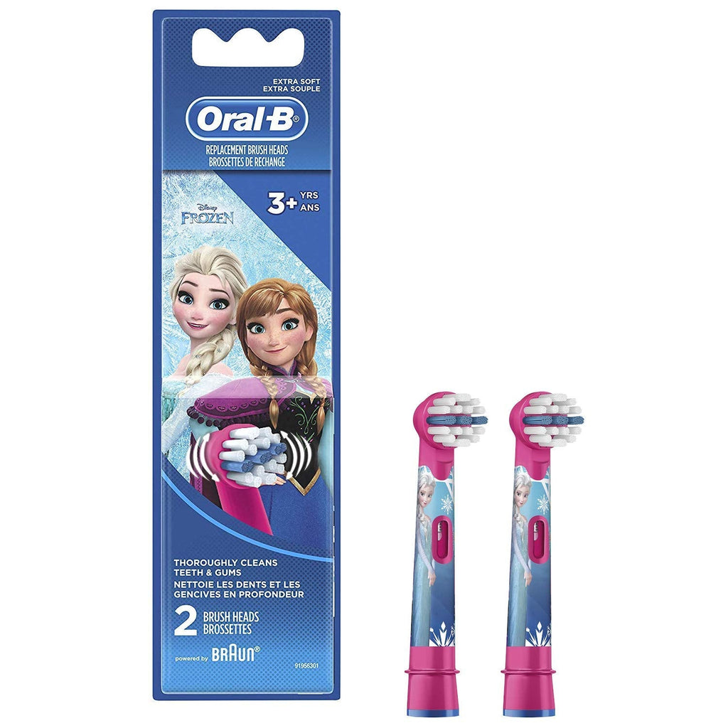 Oral-B Kids Extra Soft Replacement Brush Heads Disney's Frozen, 2 Count, Kids 3Y+