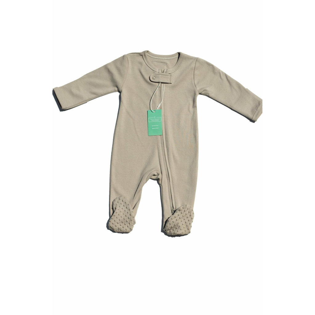 Organic Cotton Coconut Zipped Romper