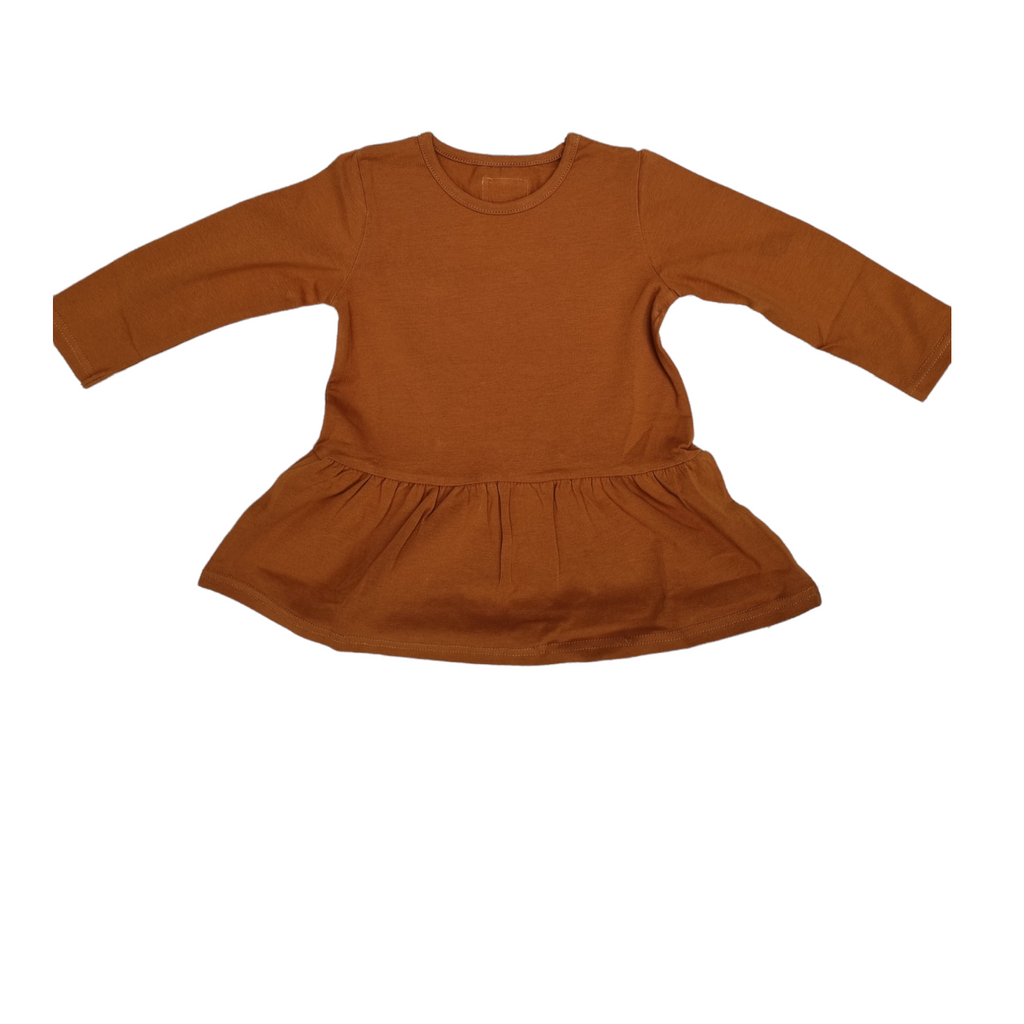Toto & Mommie Organic Cotton Coffee Jersey Dress