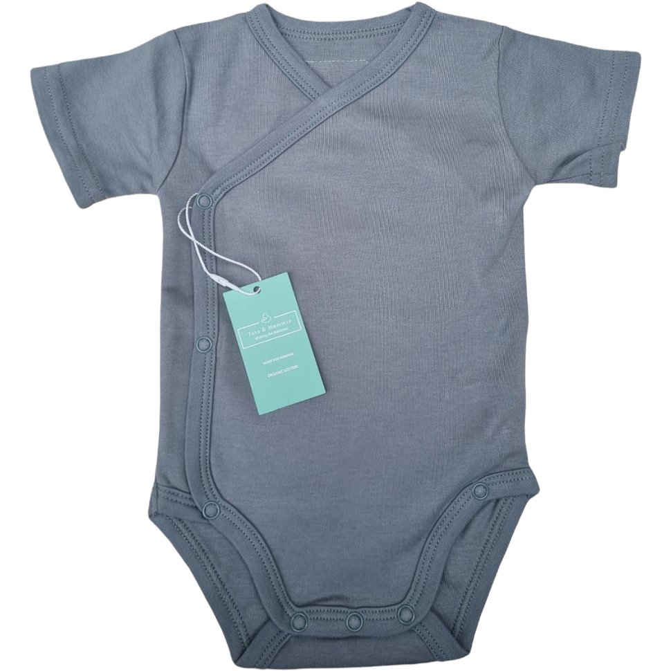 Toto & Mommie Organic Cotton Moss Kimono Vest
