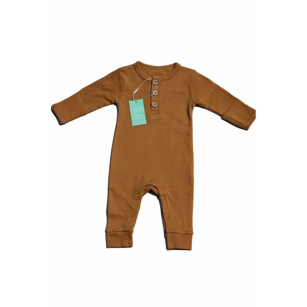 Organic Cotton Peanut Buttoned Romper