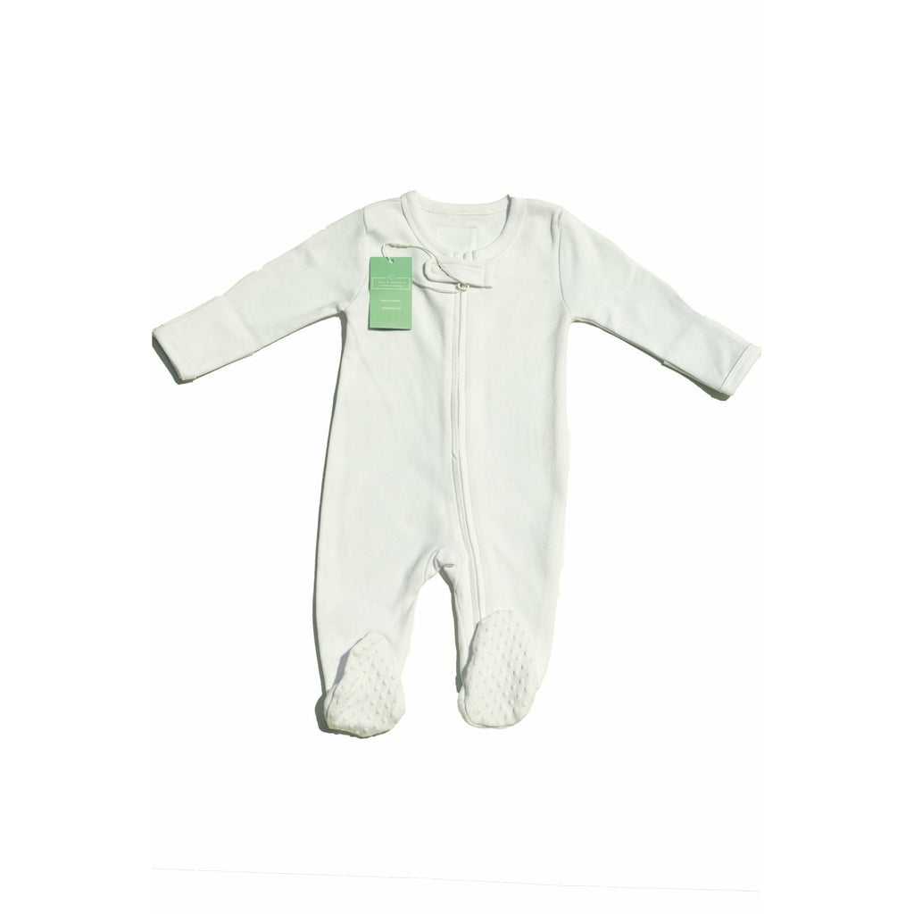 Organic Cotton Pearl Zipped Romper