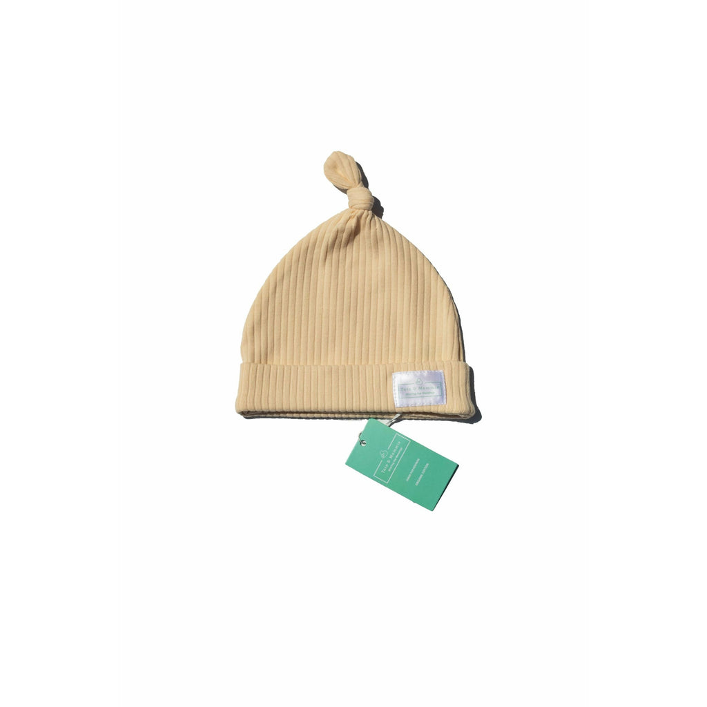 Organic Cotton Sand  Ribbed hat