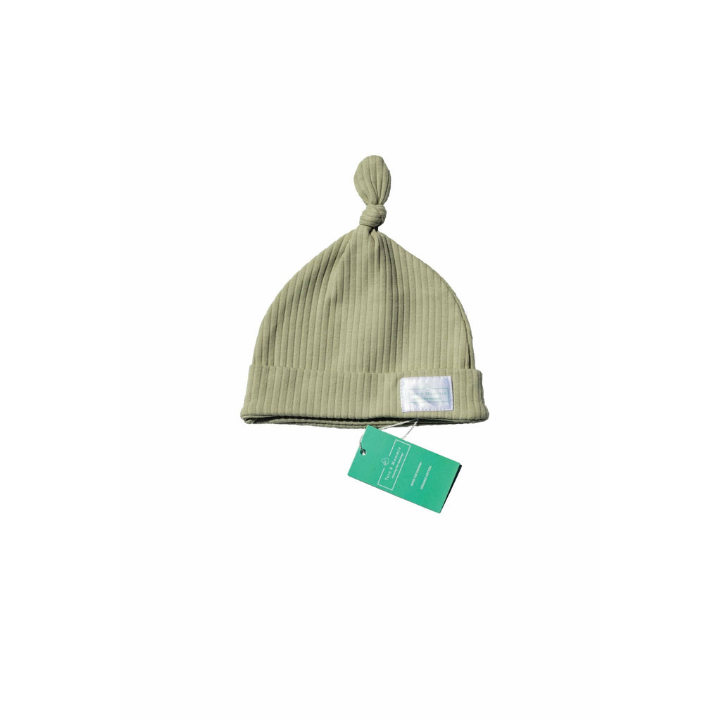 Organic Cotton Seafoam Ribbed hat