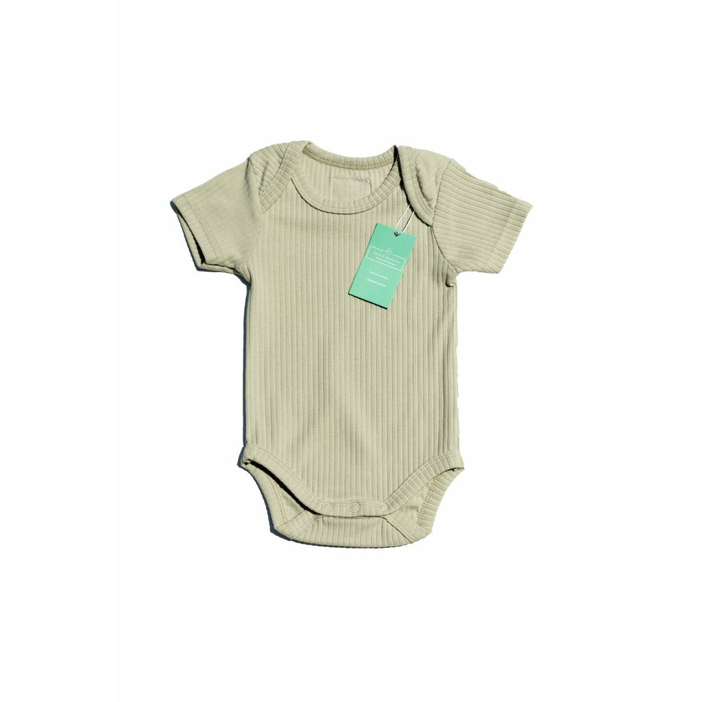 Organic Cotton Seafoam Short sleeved Ribbed Bodysuit
