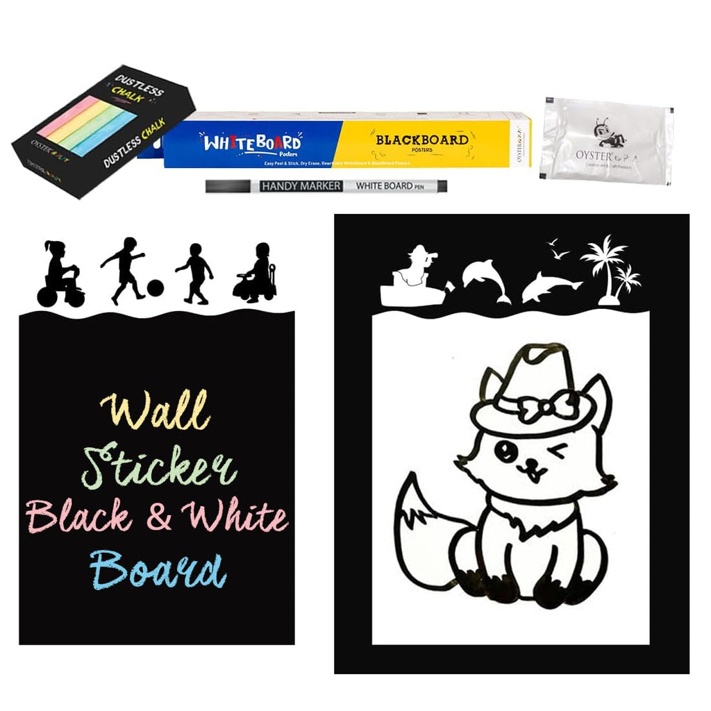 Oyster Play Black Board & White Board Poster Age-3 Years & Above