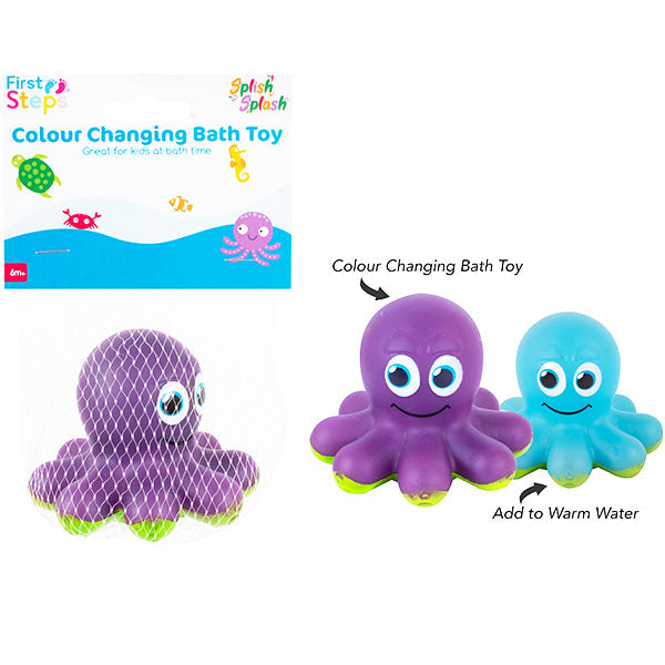 Pibi First Steps Colour Changing Octopus Bath Toy Age- 6 Months & Above