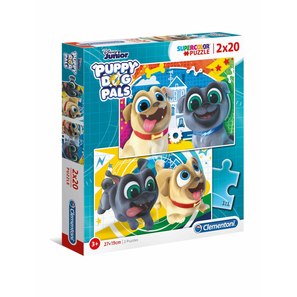 Clementoni Disney Junior Puppy Dog Pals Supercolor Puzzle 2x20 Pieces 3Y+