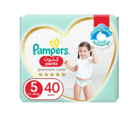 Pampers Premium Care Pants  Size-5 40 Pieces 12-18kg 