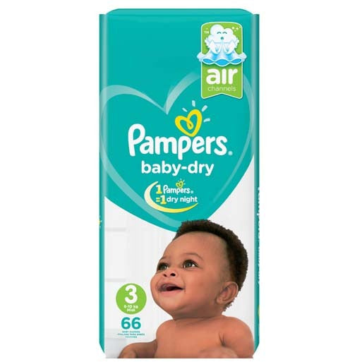 Pampers Baby-dry Jumbo Size 3 Midi 66 Pack