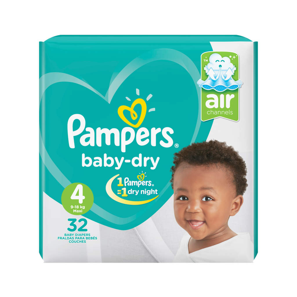 Pampers Baby dry Diaper Size 4 Maxi 28 Pack Peekaboo