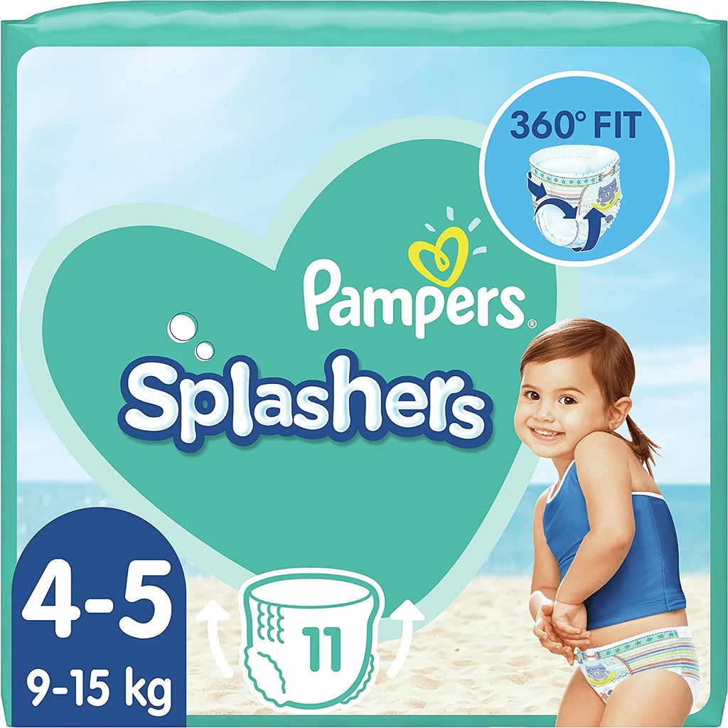 Pampers Splashers Disposable Swim Nappies Size 4-5 (9-15kg) 11 Pack
