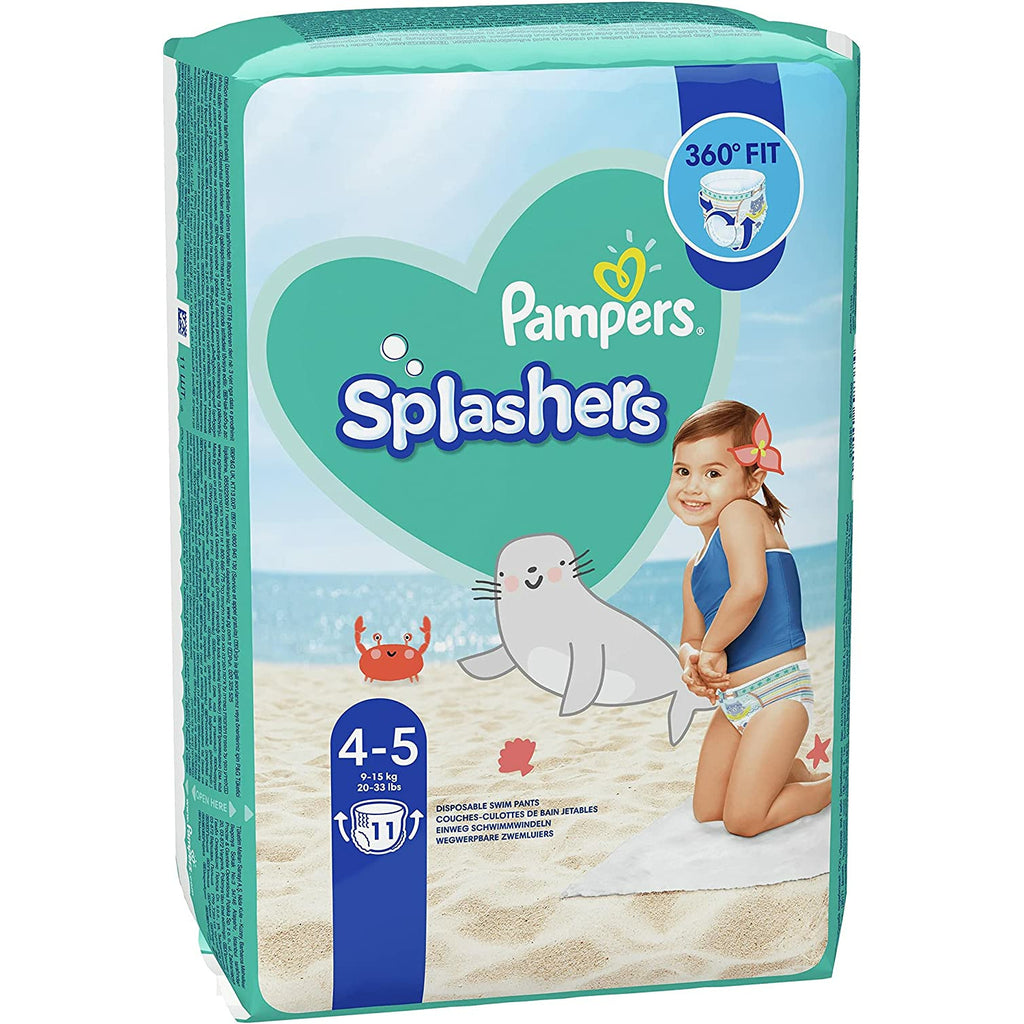 Pampers Splashers Disposable Swim Nappies Size 4-5 (9-15kg) 11 Pack