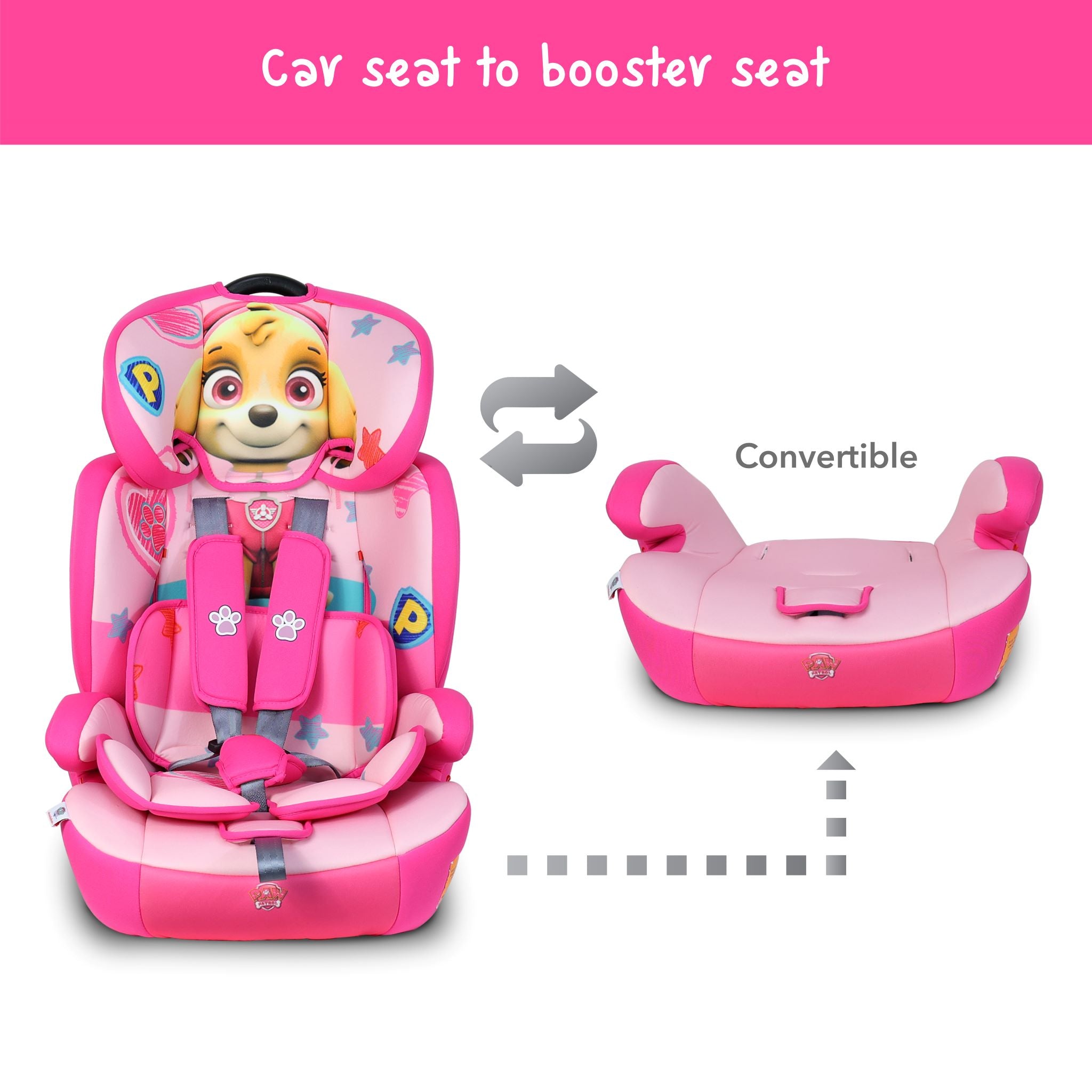 Paw Patrol Baby Kids 3 In 1 3 In 1 Car Seat Booster Seat
