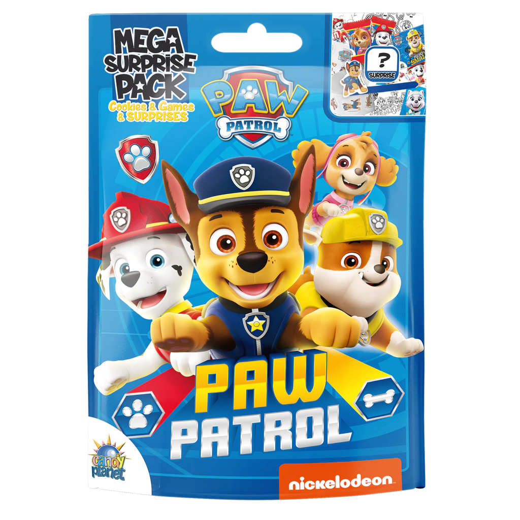 Paw Patrol Mega Surprise Pack (Cookies & Games) 10g Age- 3 Years & Above