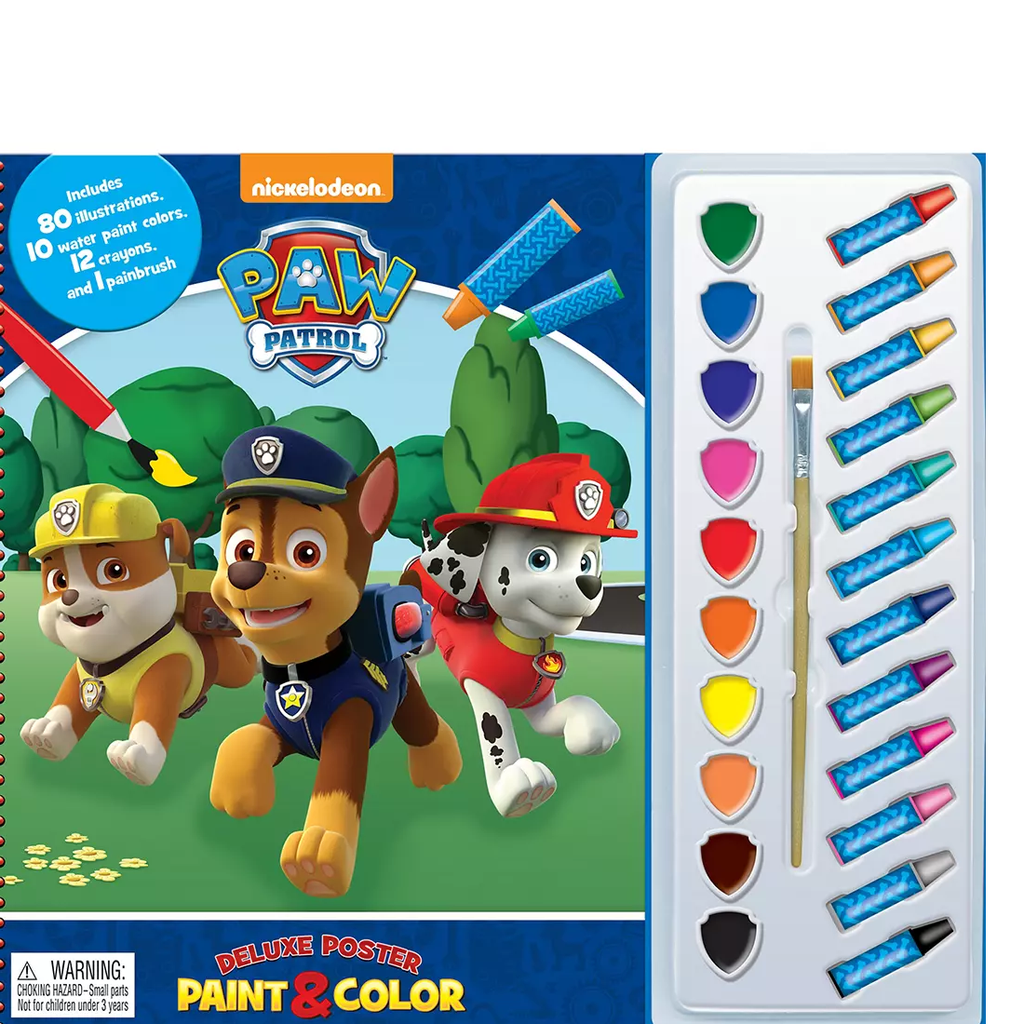 Paw Patrol  Police Deluxe Poster Paint & Color Activity Book Multicolor Age- 3 Years & Above  