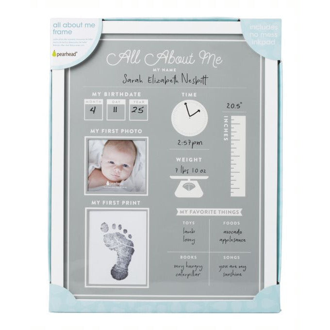 Pearhead “All About Me” Fill In Frame Grey Age-Newborn & Above