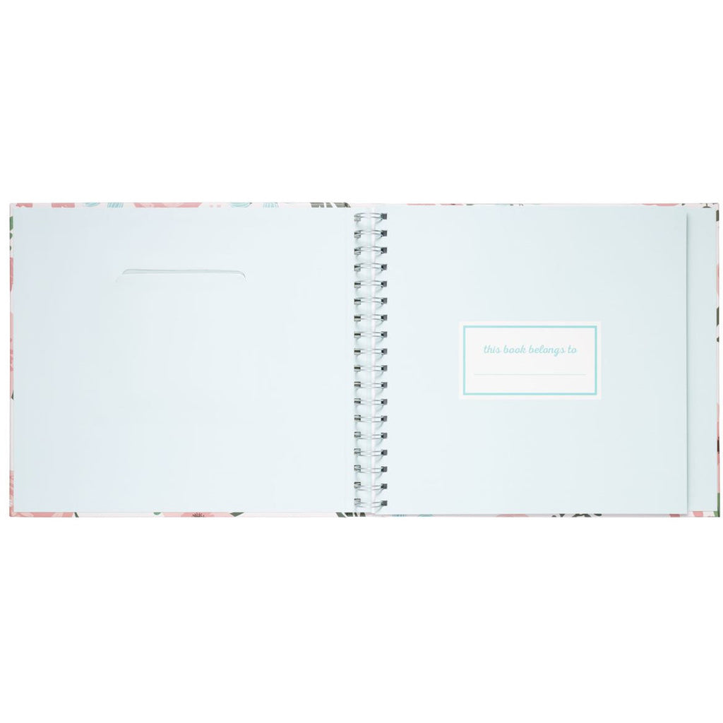 Pearhead Baby’s Memory Book with 16 Sticker Floral Age-Newborn & Above
