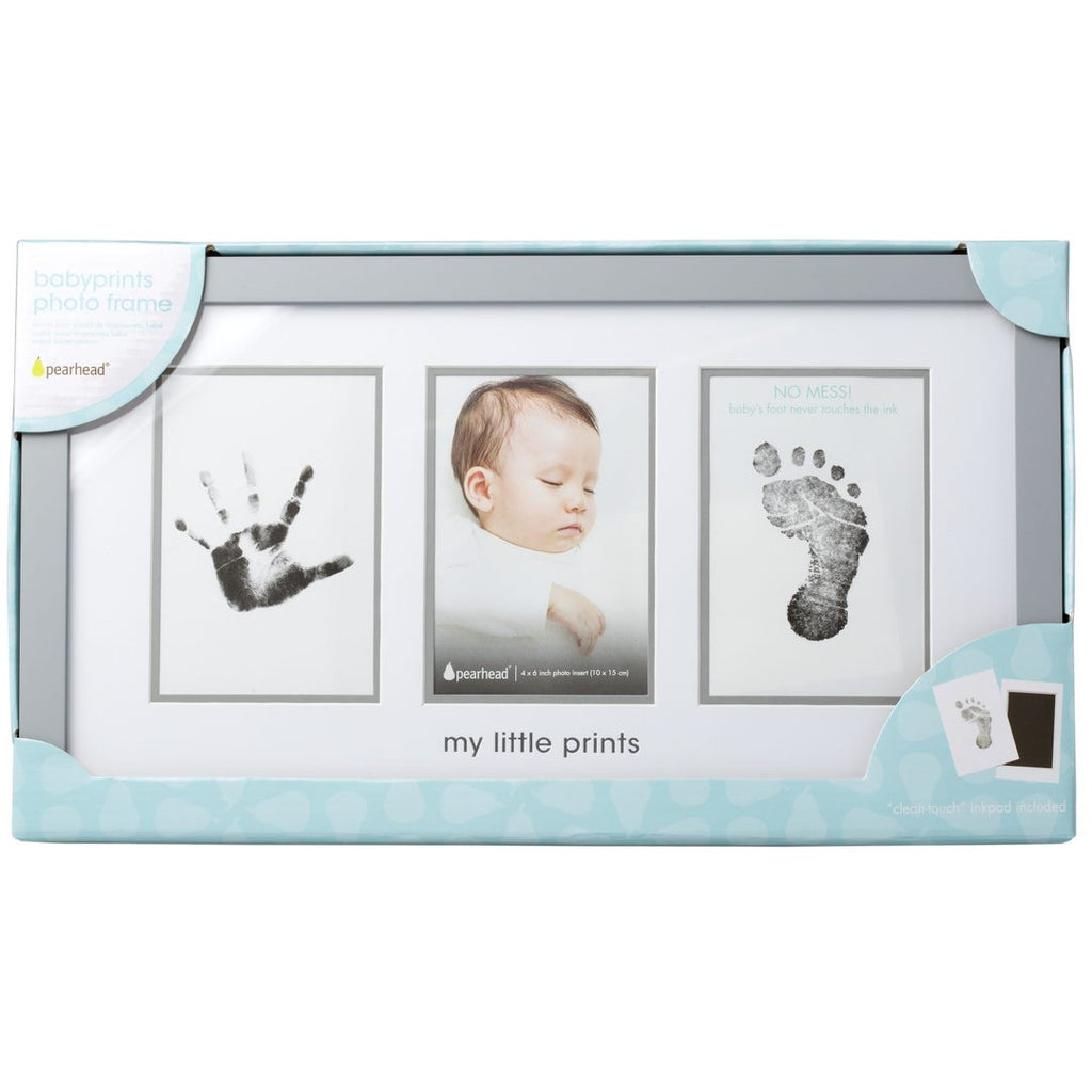 Pearhead Babyprints Photo Frame Grey Age-Newborn & Above