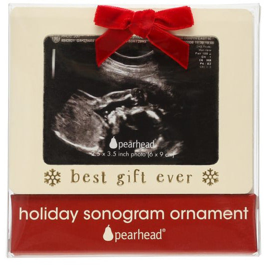Pearhead Best Gift Ever Baby Sonogram Ornament for Moms Multicolor