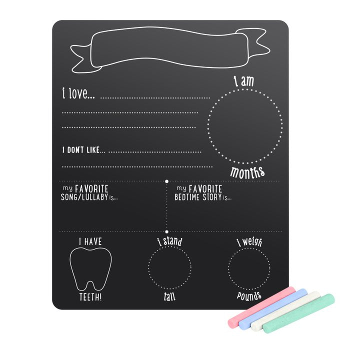 Pearhead Chalkboard Photo Background Multicolor Age-Newborn & Above