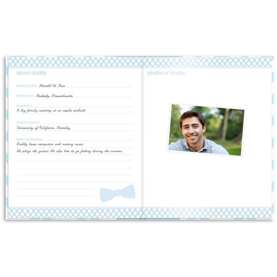 Pearhead Chevron Baby My Memory Book Blue Age-Newborn & Above