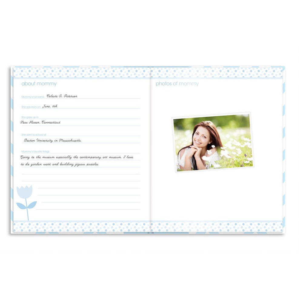 Pearhead Chevron Baby My Memory Book Blue Age-Newborn & Above