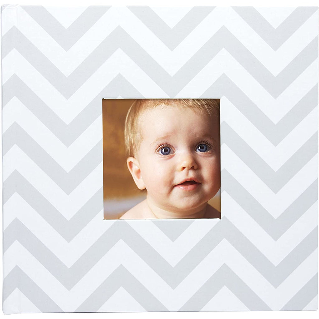 Pearhead Chevron Memories Photo Album Grey & White Age-Newborn & Above