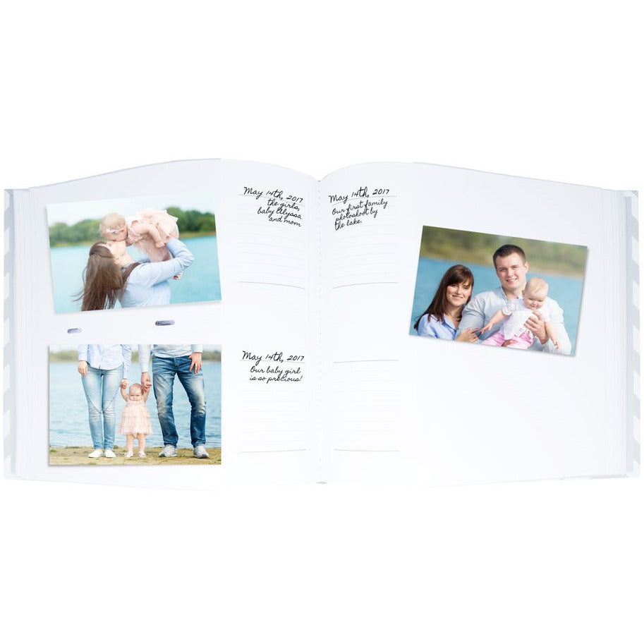 Pearhead Chevron Memories Photo Album Grey & White Age-Newborn & Above