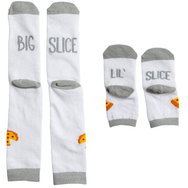 Pearhead Daddy & Baby's Matching Socks Set White & Grey Age-18 Months to 24 Months